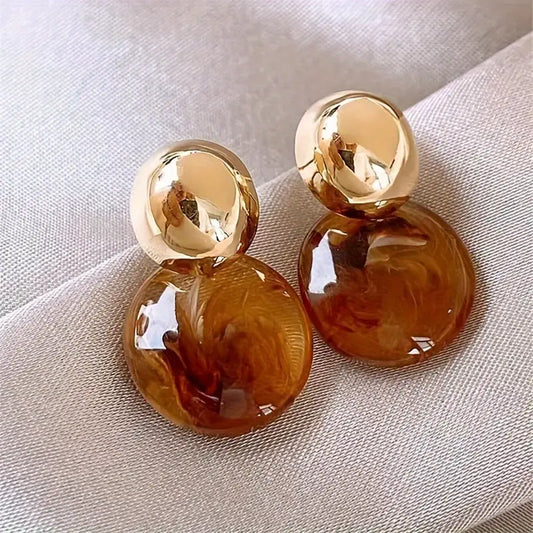 Aurélie Amber Drop Earrings | Zlato