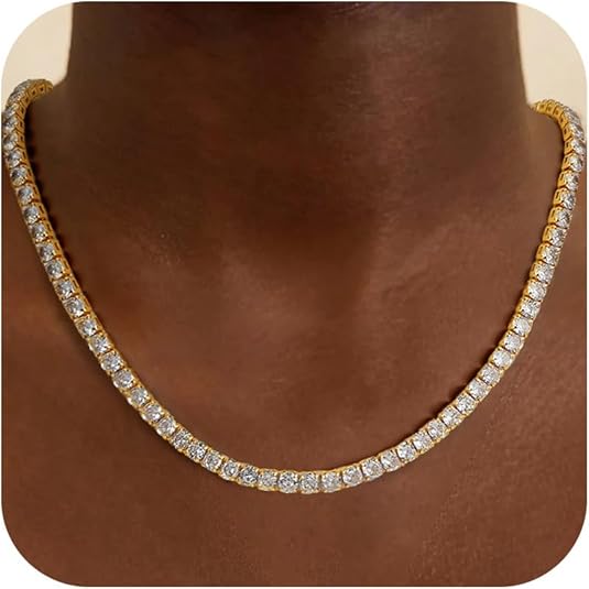 Tenisový náhrdelník | Zlato