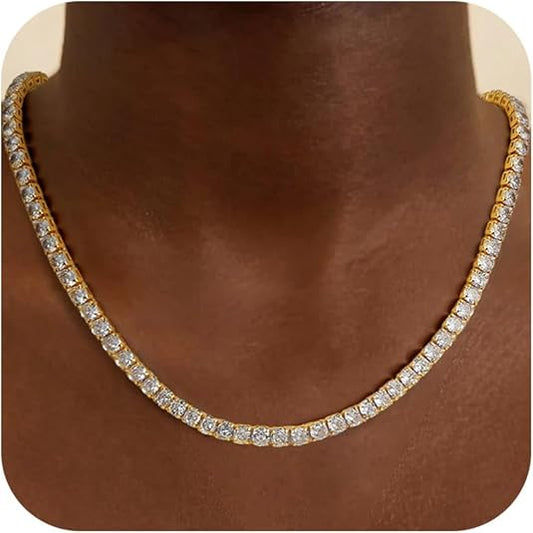 Tenisový náhrdelník | Zlato