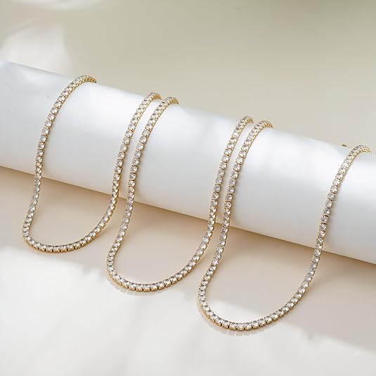 Tenisový náhrdelník | Zlato