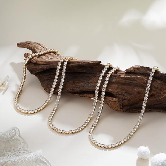 Tenisový náhrdelník | Zlato